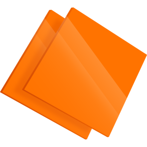 PMMA Coulé Orange Diffusant Altuglas® 100 25001- 3mm