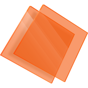 PMMA Coulé Orange Clair Fluo Transparent Setacryl® 1131 - 3mm