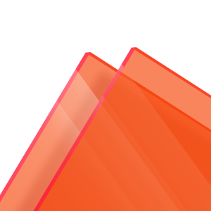 PMMA Coulé Orange Foncé Fluo Transparent Setacryl® 1134 - 3mm