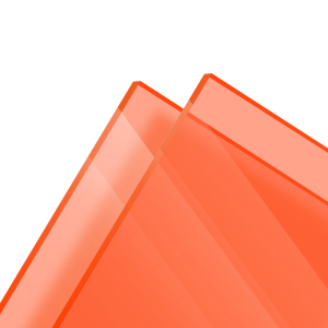 PMMA Coulé Orange Fluo Transparent Setacryl® 1138 - 3mm