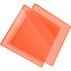 PMMA Coulé Orange Fluo Transparent Setacryl® 1138 - 3mm
