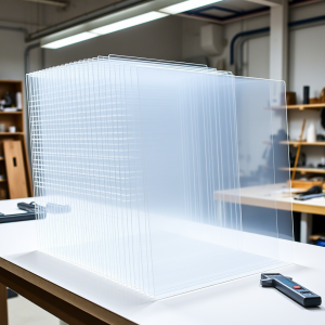Lot de 20 plaques de polycarbonate PETG incolore 6 mm (720 x 890 mm)
