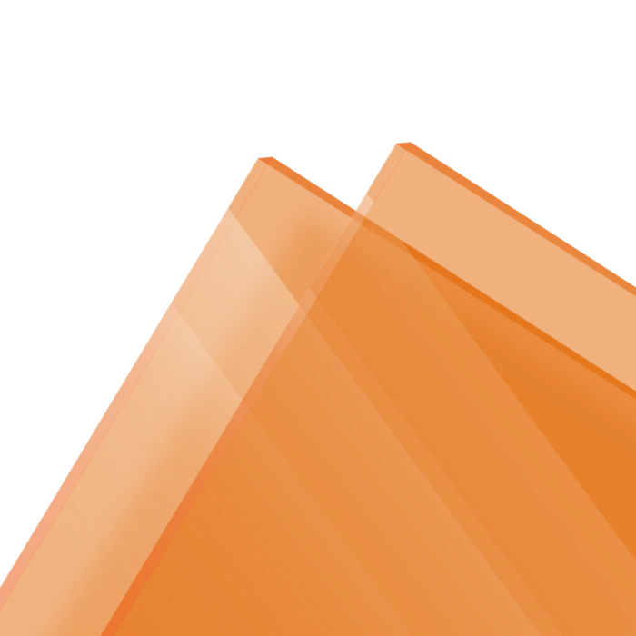 PMMA Coulé Orange Transparent Altuglas® 100 15000 - 3mm